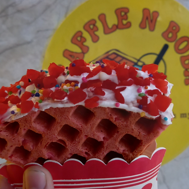 30% of On Red Velvet Cream Waffle